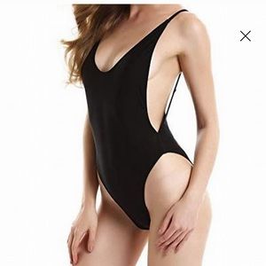 Stripsky One Piece Black Bathing Suit Size Medium